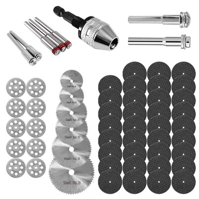 60Pcs Rotary Cutting Wheels Tool Kit Resin Cut off Wheels Disc Mini HSS Saw Bl