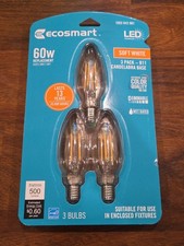3 PACK CANDELABRA SOFT WHITE 60W equivalent, 5W LED Light Bulb Dimmable