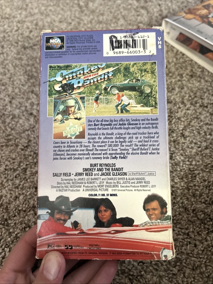 Smokey and the Bandit VHS 1977 Burt Reynolds Sally Field Jackie Gleason Foto 3 de 4