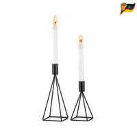 KerzenstäNder Set 2Er Metall Schwarz Vintage Deko Tischdeko Hochzeit