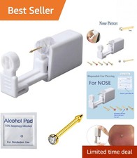 Elegant Nose Piercing Kit with Self-Piercing Gun  16G Stainless Steel Needs