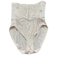 Vintage Sears M High Waist Ivory Girdle Shape-wear Corset Adjustable Floral