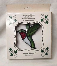 Vtg Garden Glimmer Suncatcher Hummingbird Win...