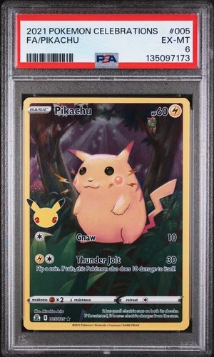 2021 POKEMON CELEBRATIONS #005 FULL ART/PIKACHU PSA 6