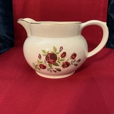 Vintage Lord Nelson Pottery Floral Pitcher 32 Oz Made In England #5-79 Beautiful