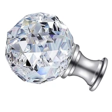 3 Pcs Crystal Lamp Finial Caps Knob for Lamp Shade Decoration