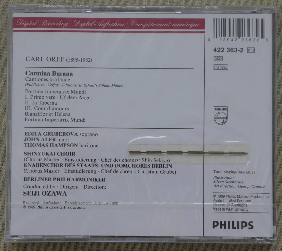 CARL ORFF - CARMINA BURANA - SEIJI OZAWA - BERLINER PHILHARMONIKER - Bild 2 von 3