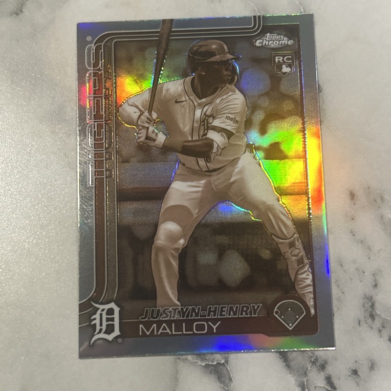2025 Topps Chrome Justyn-Henry Malloy Sepia  Refractor (RC) Detroit Tigers