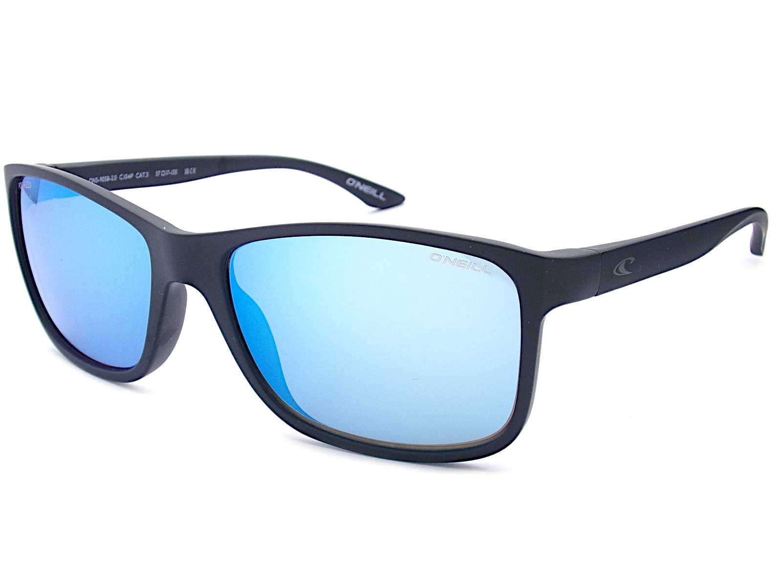 O'Neill Polarized Sunglasses 9058 2.0 Matte Black w/ Blue Mirror AR Lenses 104P