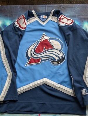 Vintage NHL Starter Colorado Avalanche Powder Blue Fashion Jersey