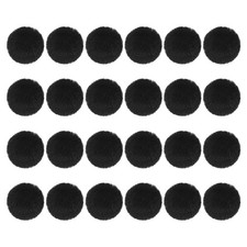 24Pcs Fluffy Soft Faux Fur Pom Poms for Hats with Elastic Loop, Black