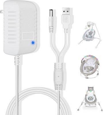 Charger for Ingenuity Baby Swing,Replacement Power Cord for Baby Rocker,2-In-1 C