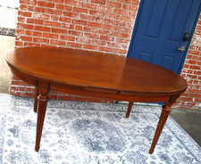 French Antique Maple Wood Louis XVI Dining Draw Leaf Table