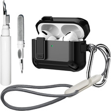 4 in 1 Lock Case Compatible with Airpods Pro 3 with Keychain,Lanyard and Clean
