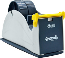 WOD TTD2SD Tabletop Twin-Roll Steel Desktop Tape Dispenser, Blue & Gray - Fits T