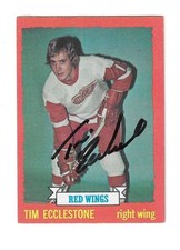 Tim Ecclestone 1973-74 Topps Card #124 Signed