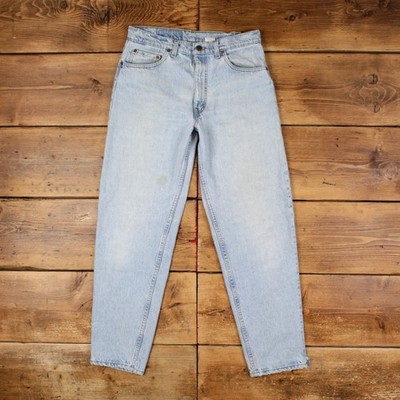 Vintage Levis 550 Jeans 32x32 90s Blau Relaxed Taper USA Made Light Denim
