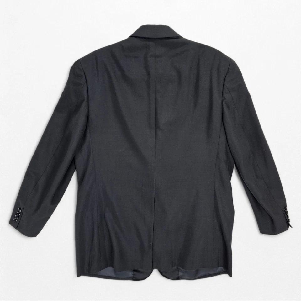 Hickey Freeman 42R Suit Jacket Sport Coat Blazer Black Wool XL Single Button - Image 2 of 4