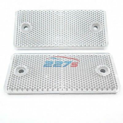 2 riflettori rettangolari - montaggio a vite per rimorchi - bianco - 94x44mm - Picture 1 of 1