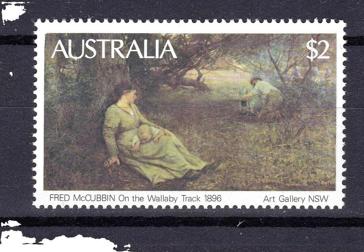 Отдельные разноцветные австралийские марки на тему искусства, художников