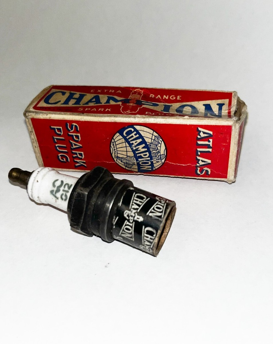 ac spark plug delco champion ラジオ　看板 Vintage Champion Spark Plugs Metal Sign | eBay