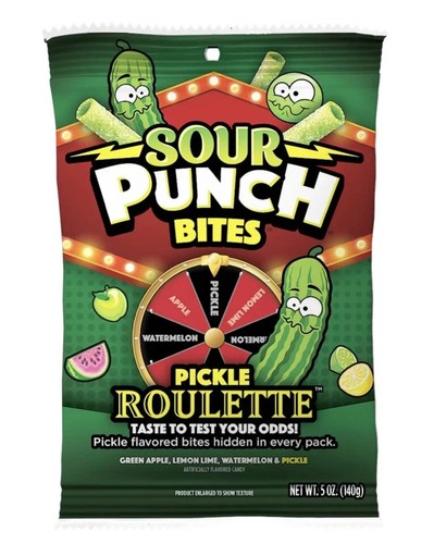 Sour Punch Bites Pickle or Banana Roulette Assorted Flavors Gummy Candy 5oz - Picture 2 of 7