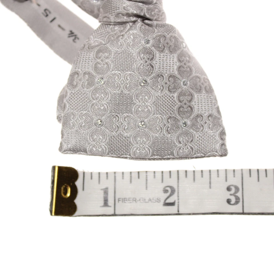 Juego de fajarita y pajarita Italo Ferretti con estampado nuevo con etiquetas en plata grisácea Foto 4 de 4