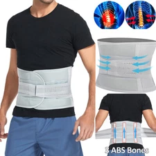 Lower Back Brace Adjustable Lumbar Support Belt Sciatica Pain Relief Men Women