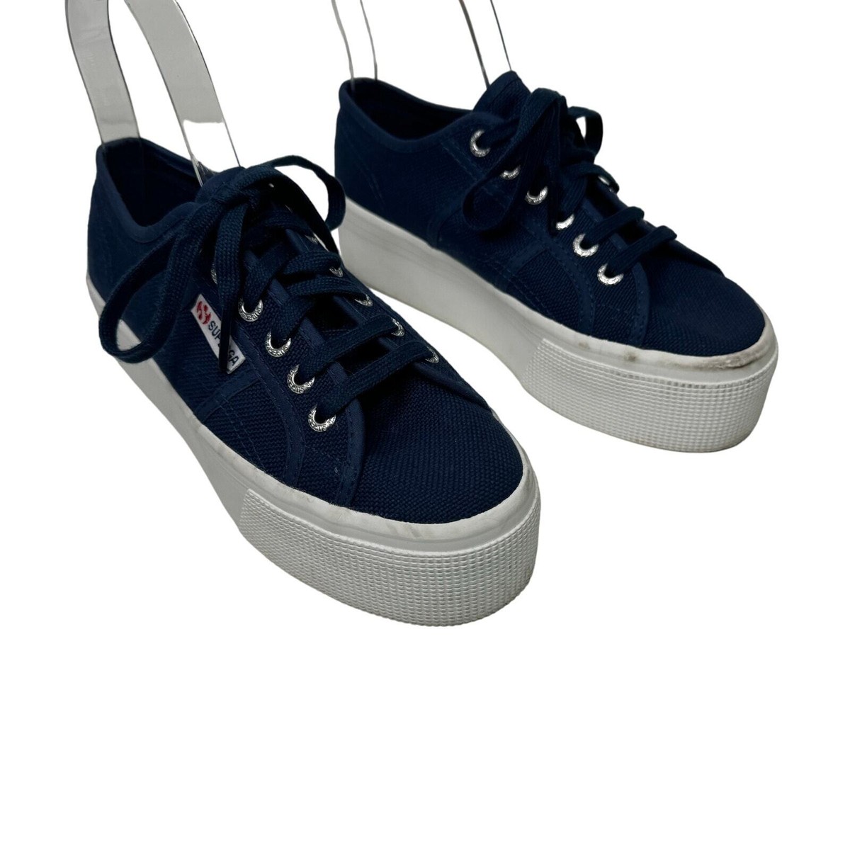 Superga 2790 Platform Sneakers Womens 36 US Navy Blue Low Top
