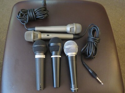 Microphones; (2) AT-816 Moving Coil Dynamic,  AT-P615, Behringer XM8500  Total 5