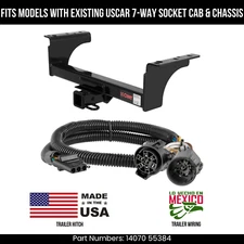 For 11-12 Ram 5500 Trailer Hitch w/ 4 Pin Wiring Fit w/ USCAR Plug C&Cs Curt 10K