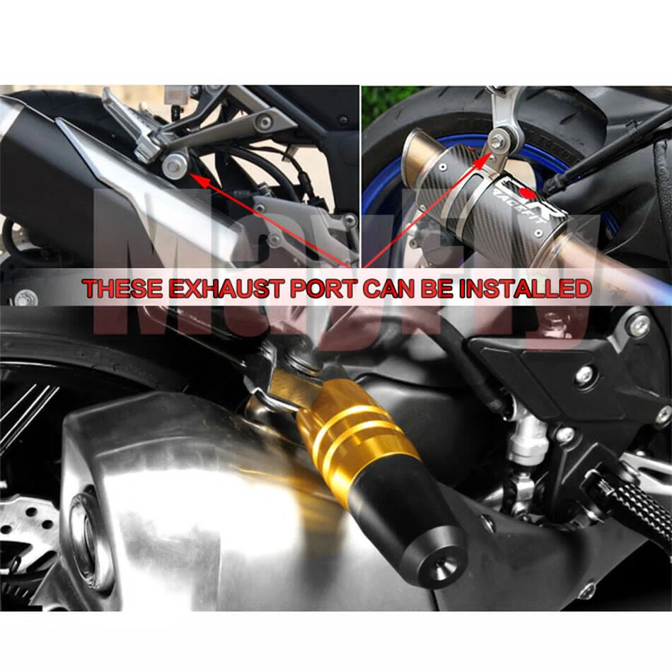 Protector de almohadilla de choque deslizante de marco de escape dorado apto para DUCATI 996/999/v4/v2/821 Foto 2 de 4