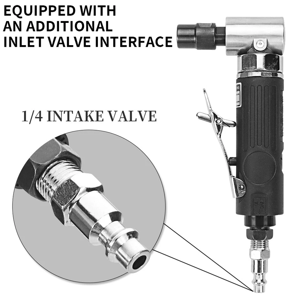 90° Air Right Angel Die Grinder Polisher Sander Grinding Cutting Polishing Kit - Image 3 of 4