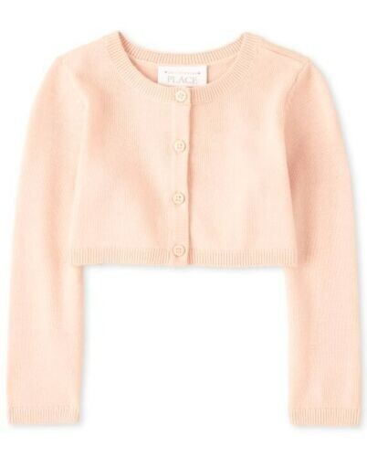 The Children's Place Toddler Girls Cardigan Size 5T Peach Ice Long Sleeves - New - Picture 1 of 2