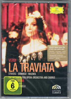 DVD VERDI: LA TRAVIATA Placido Domingo Teresa Stratas LEVINE Zeffirelli MacNeil