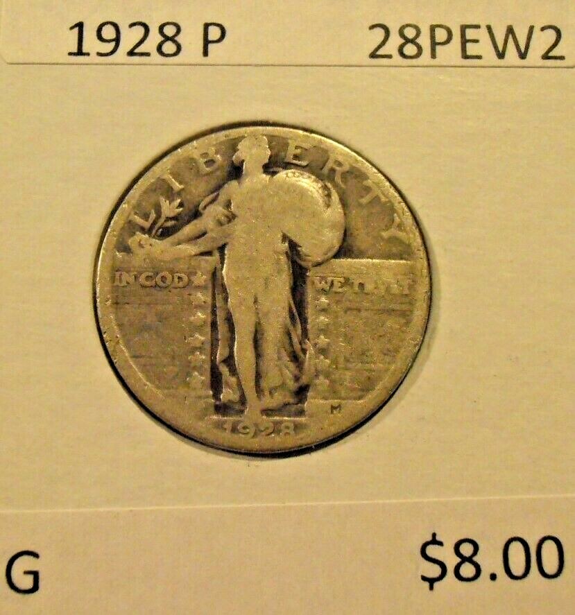 1928 P Standing Liberty Silver Quarter, Low Mintage, (28PEW2) | eBay