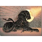 Bead Embroidery Kit Lion Beaded stitching Beadwork DIY Abris Art