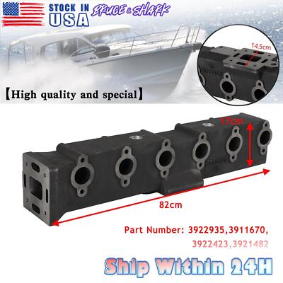 3922935 3911670 Exhaust Manifold For Cummins 6C 6CT 6CTA 8.3 Wet Marine