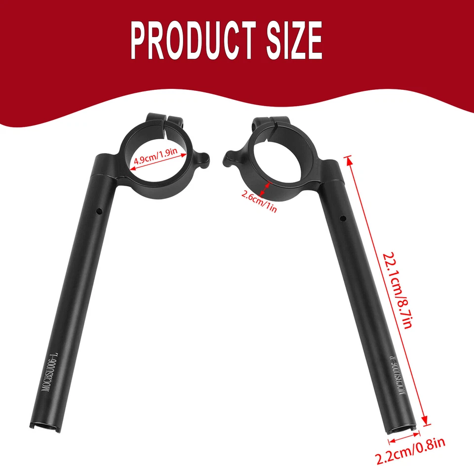 Manillar de 49 mm con clip para Suzuki GSX-R 600 750 GSXR750 2011-2025 Foto 3 de 4