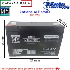 BATTERIA AL PIOMBO 6V 12Ah NP12-6P PER MOTO PEG PEREGO ALTA DURATA