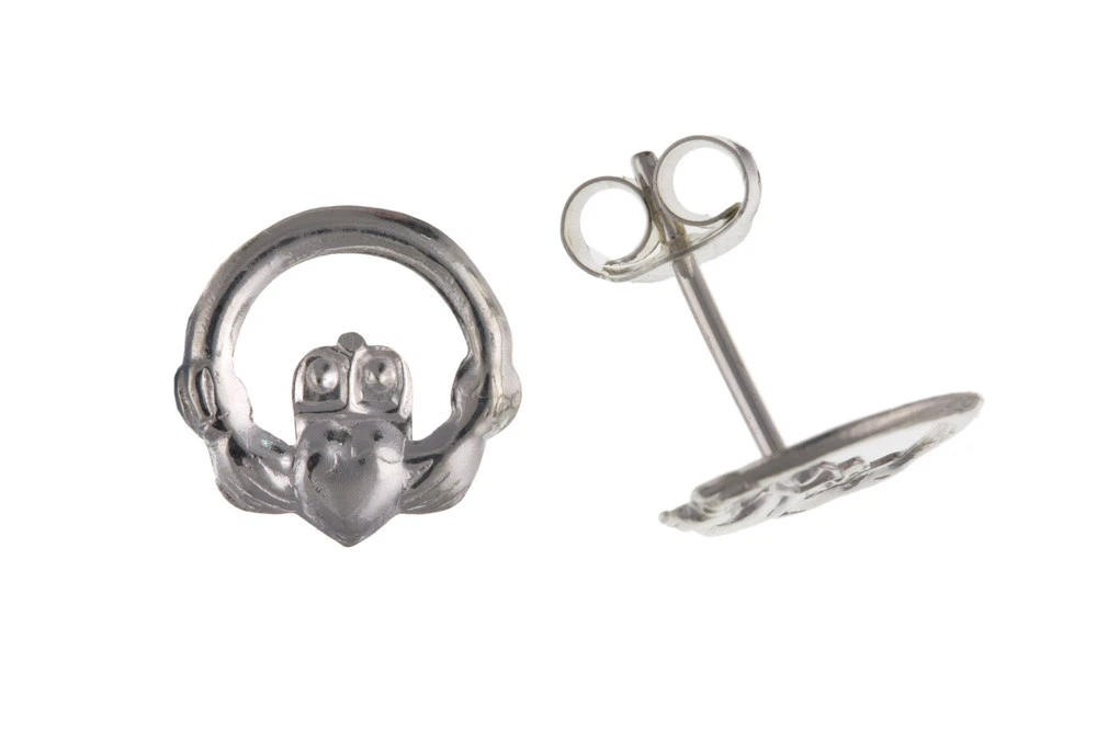 Sterling silver claddagh earrings sale