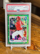 2020 Bowman Chrome X LUIS GARCIA XFractor RC /31 Refractor PSA 10 POP 1