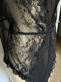 FRILLY BLACK MESH WITH LACE DETAIL NOT UNDERWIRED   romper  3X xpx