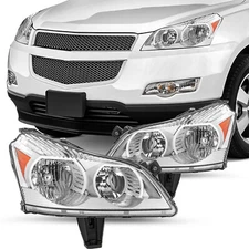 For 2009 2010 2011 2012 Chevy Traverse LS LT Chrome Headlights Left & Right w/ B