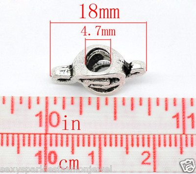 European Guitar Charm Spacer Bead - Fits Pandora, Troll, Chamilia & Other Snake Chain Bracelets - View #6