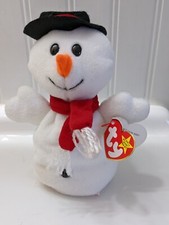 Ty Snowball 1997 Snowman Bear 4 Th Gen PVC 7 Beanie Baby MWMT