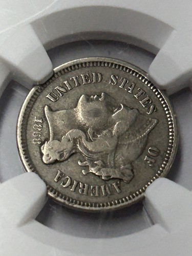 1868 Nickel Three Cent Piece NGC VF30 Nice Post Civil War Era Piece - Picture 4 of 8