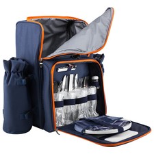 anndora Picknick Rucksack inkl. Vollausstattung Kühltasche für 4 Personen – Bild 3