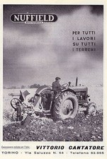 PUBBLICITA' 1954 TRATTORE TRATTRICE NUFFIELD UNIVERSAL VITTORIO CANTATORE ERPICE