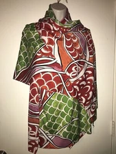 Antica Sartoria Giacomo Cinque Sarong Wrap Scarf Pareo Fish Design Large